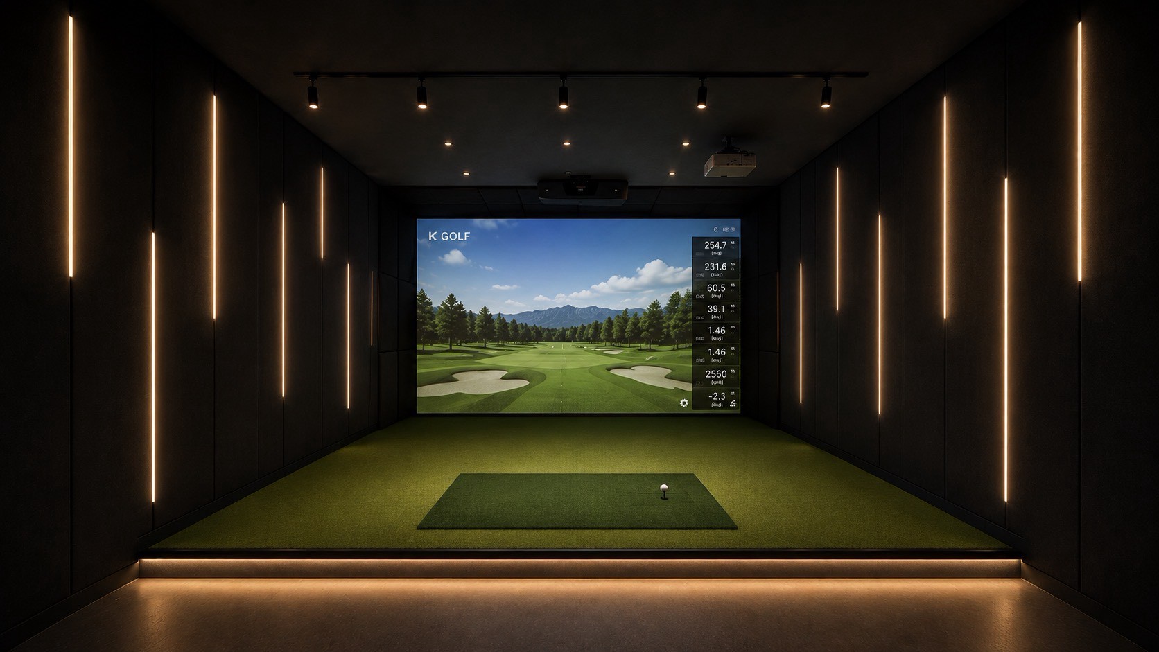 333 GOLF HOUSE 獨立包廂，專屬模擬器螢幕與打擊草皮